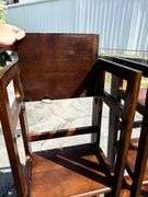 Pair of Folding Wooden Step Ladder Shelves