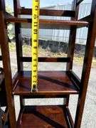Pair of Folding Wooden Step Ladder Shelves