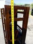 Pair of Folding Wooden Step Ladder Shelves