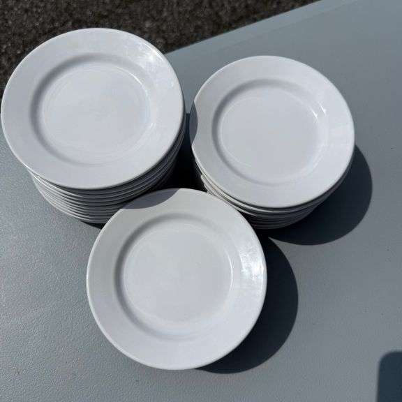 Lot of 27 ACOPA White Bread Plates