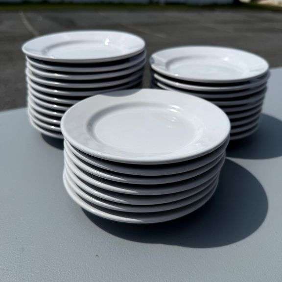 Lot of 27 ACOPA White Bread Plates