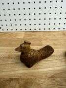 Figural Ceramic Lion & Bird Candle Holders