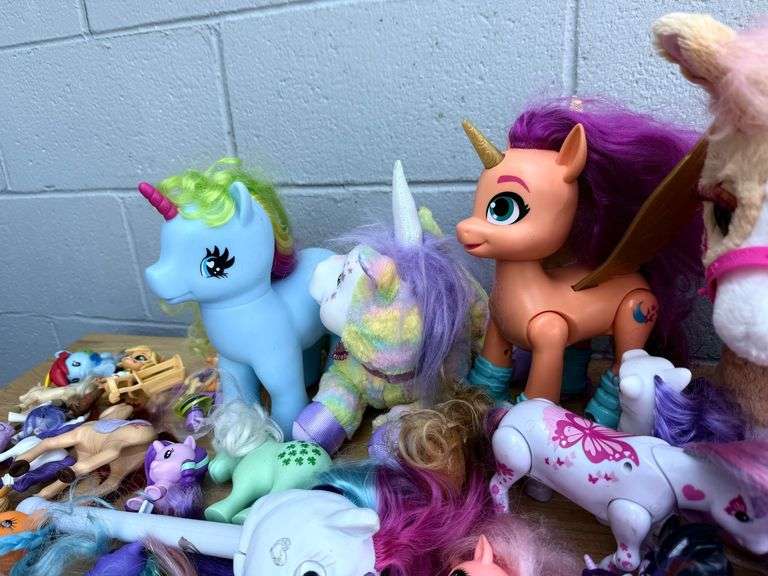 Large Lot of Pony Figures, Dolls and Accessories