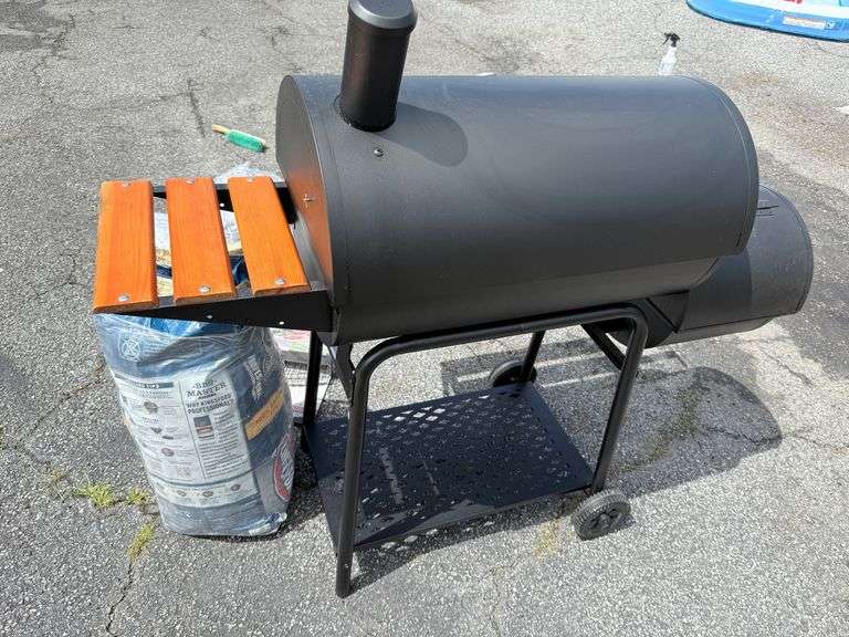 Royal Gourmet Charcoal Grill with Smoker, Grill Basket, and Charcoal