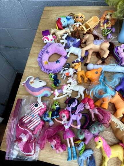 Large Lot of Pony Figures, Dolls and Accessories