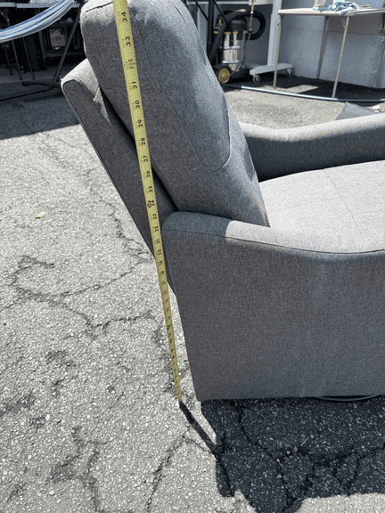 Upholstered Swivel Armchair - Gray