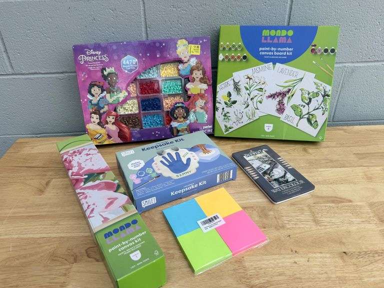 Craft Kit Bundle: Disney Princess Beads, Mondo Llama Canvas & More image