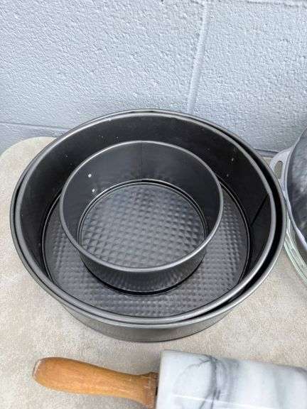 Baking Set: Marble Rolling Pin, Cake Pans, and Dragon Mold