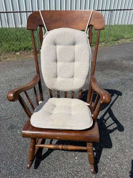 Wooden Rocking Chair with Cushion
