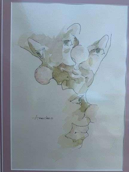 Clown Watercolor Painting