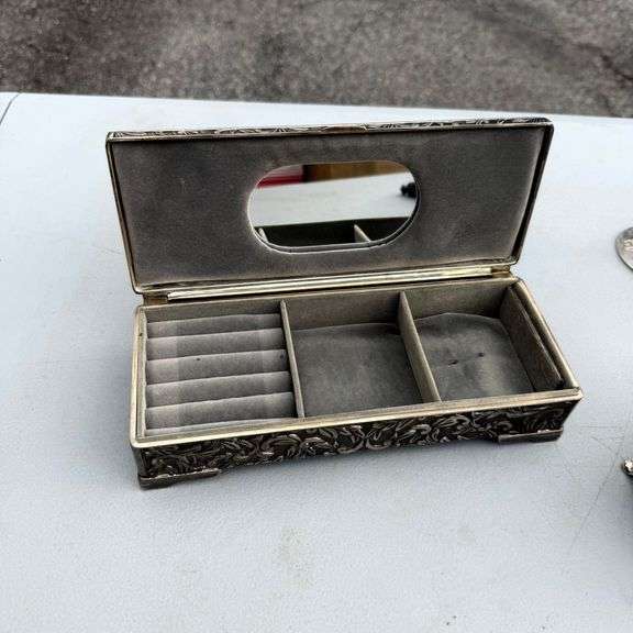 Silver Plated Assortment - Jewelry Box, Goblets, and Flower Vases