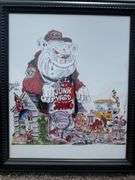 Signed University of Georgia "Junk Yard Dawg" Framed Print