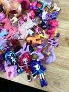 Large Lot of Pony Figures, Dolls and Accessories