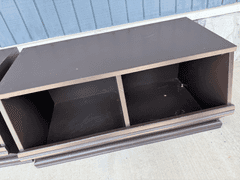 Pair of Brown Stackable Storage Cubbies