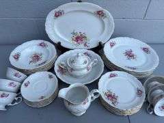 Walbrzych Fine China Set, Made in Poland, Floral Design