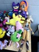 Assorted Plush Toys - Lot of Various Characters and Brands
