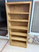 Tall Wooden Bookcase with Adjustable Shelves