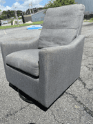 Upholstered Swivel Armchair - Gray