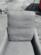 Upholstered Swivel Armchair - Gray
