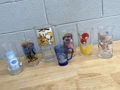 Collectible Character Glasses: Snoopy, Wizard of Oz, ET, Care Bears, Shirley Temple