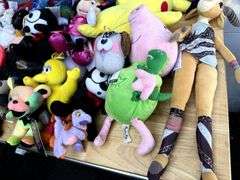 Assorted Plush Toys - Lot of Various Characters and Brands
