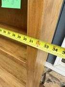 Tall Wooden Bookcase with Adjustable Shelves
