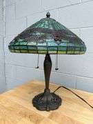 Dragonfly Style Stained Glass Table Lamp