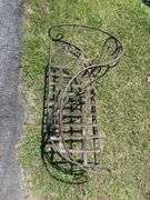 Wrought Iron Garden Bench with Heart Back