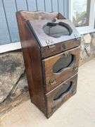Wooden Apothecary Cabinet with Glass Front Drawers