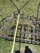 Wrought Iron Garden Bench with Heart Back