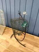 Decorative Wire Birdcages and Heart Shaped Metal Art