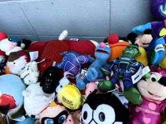 Assorted Plush Toys - Lot of Various Characters and Brands