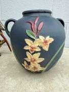 Roseville Pottery Vase and Parrot Figurine
