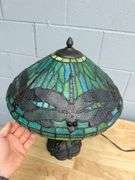 Dragonfly Style Stained Glass Table Lamp