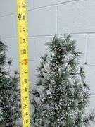 Set of Three Decorative Christmas Trees with Burlap Bases