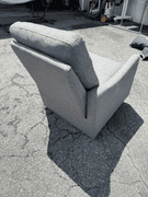 Upholstered Swivel Armchair - Gray