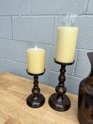 Luminara Candle Holders, Metal Pitcher and Statue of Liberty Tray