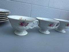 Walbrzych Fine China Set, Made in Poland, Floral Design