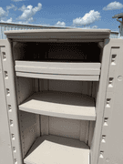 Tall Plastic Storage Cabinet with Shelves