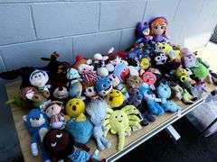 Assorted Plush Toys - Lot of Various Characters and Brands