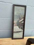 Framed Photos, Eastman Printing Frame, Horseshoe, Shaving Mug & Shoe Form