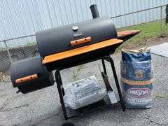 Royal Gourmet Charcoal Grill with Smoker, Grill Basket, and Charcoal