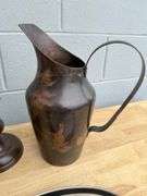 Luminara Candle Holders, Metal Pitcher and Statue of Liberty Tray