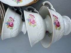 Walbrzych Fine China Set, Made in Poland, Floral Design