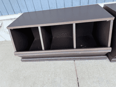Pair of Brown Stackable Storage Cubbies