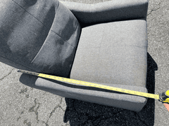 Upholstered Swivel Armchair - Gray