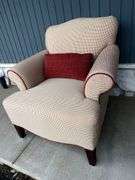 Upholstered Armchair with Pillow