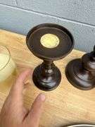 Luminara Candle Holders, Metal Pitcher and Statue of Liberty Tray