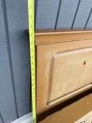 Full Size Pine Bed Frame with Carved Pinecone Design