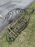 Wrought Iron Garden Bench with Heart Back